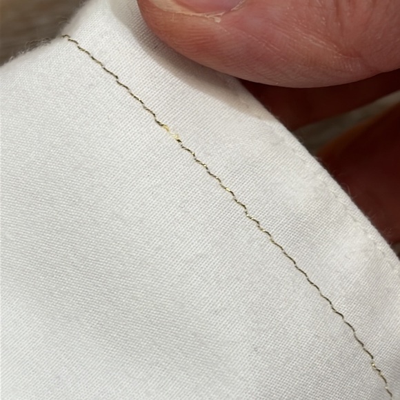 Vitg Embroidered Christmas Holly White Button Up Shirt Womens Size 10 Anne Elise - Picture 9 of 15